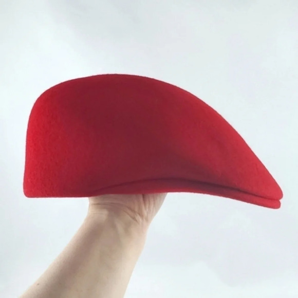 Mantles Unisex Red 100% Wool Cap Hat One Size - Picture 3 of 9